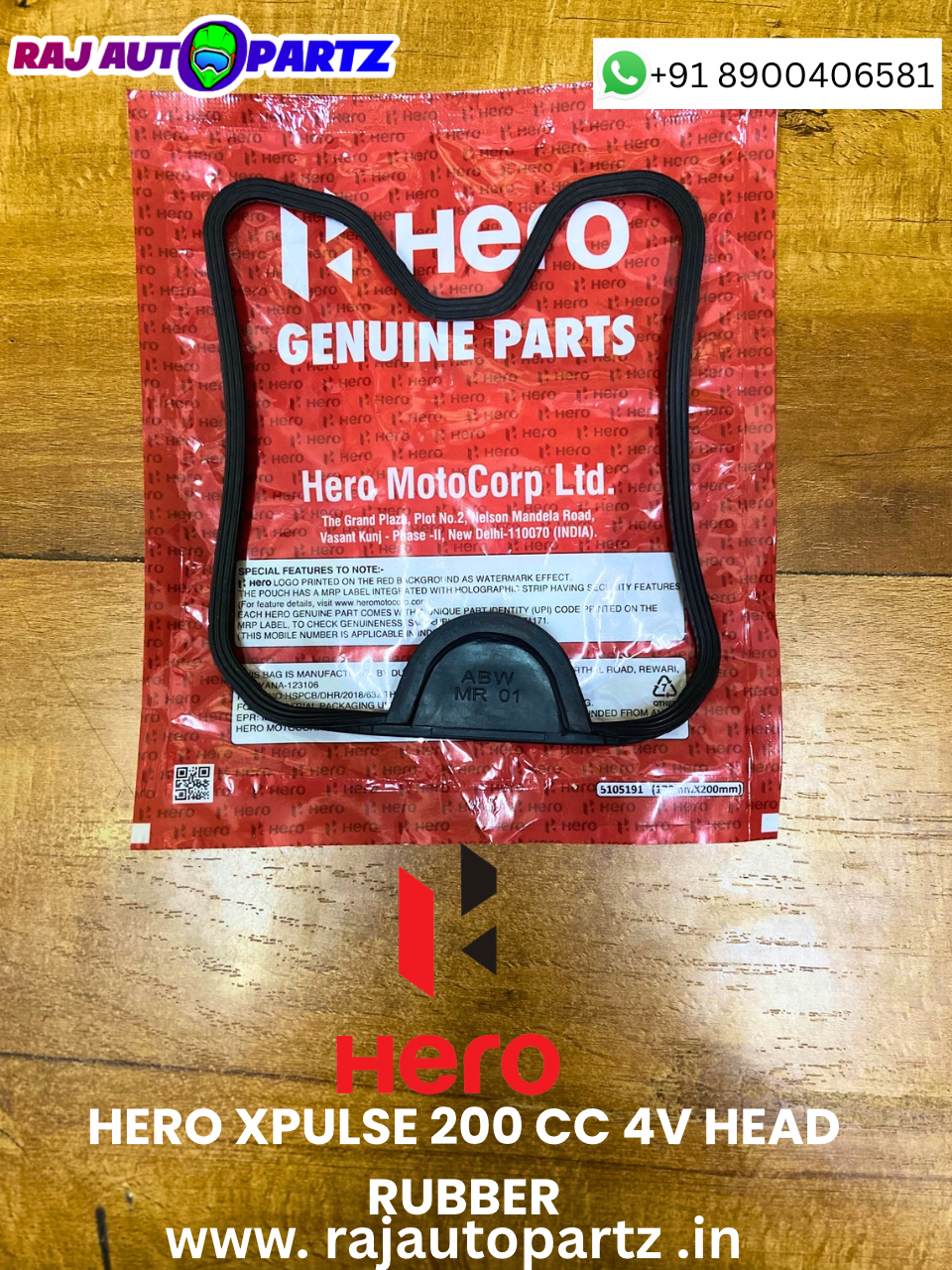 HERO XPULSE 200CC 4V HEAD RUBBER