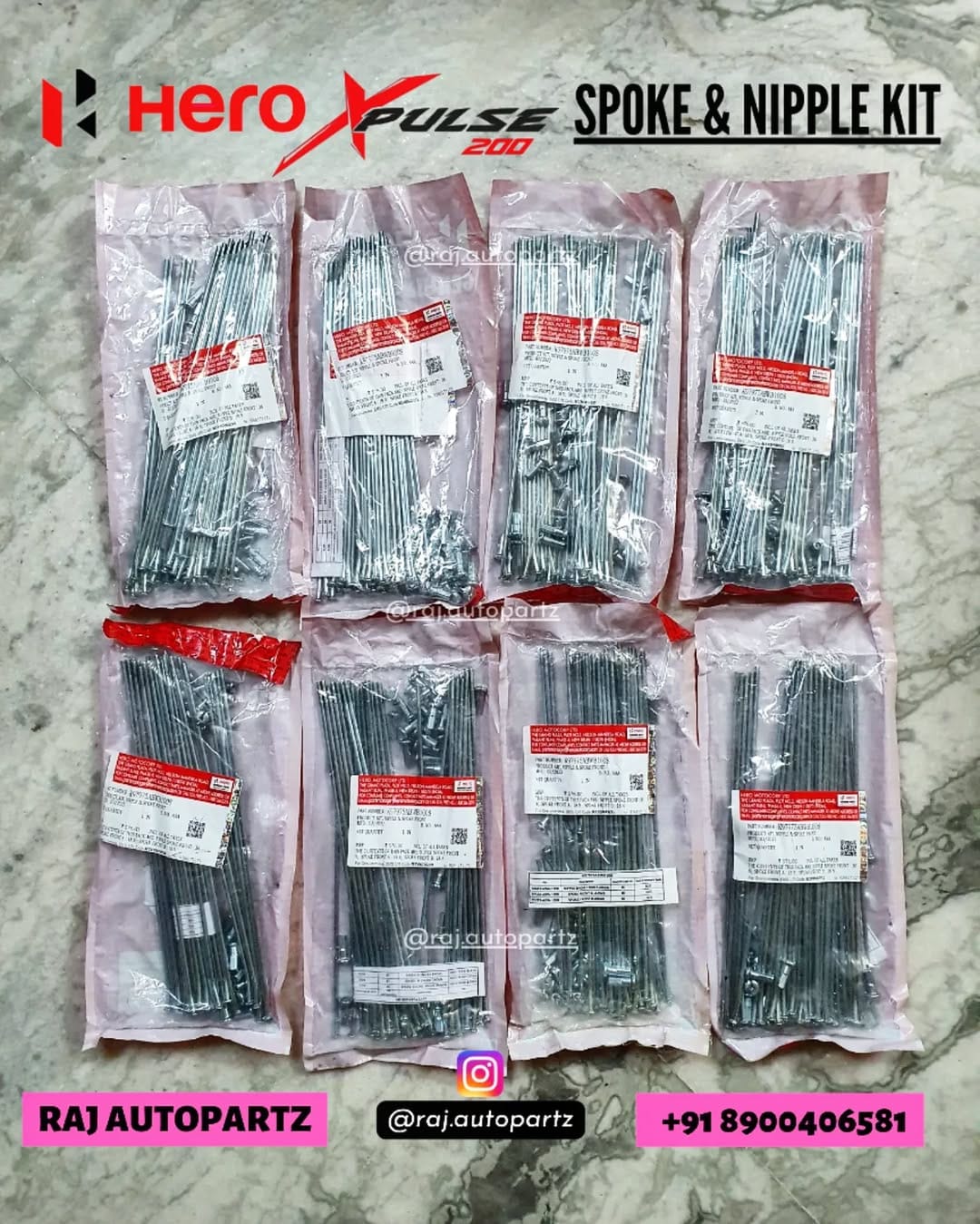 HERO XPULSE 200 SPOKES AND NIPPLE KIT