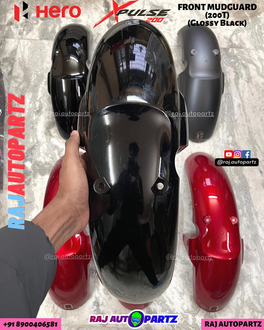 XPULSE 200 T FRONT MUDGUARD ( GLOSSY BLACK )