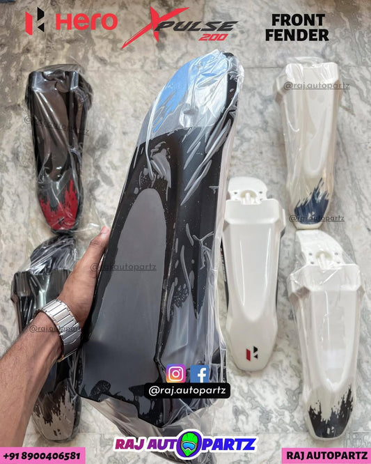 XPULSE 200 FRONT FENDER BLACK(BLUE STICKER)