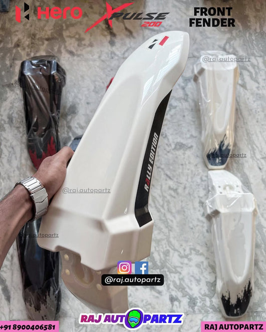 XPULSE 200 FRONT FENDER WHITE(RALLY EDITION STICKER)