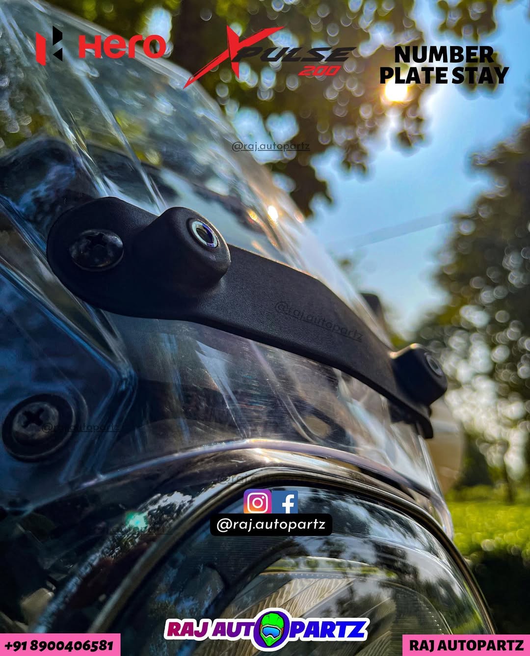 HERO XPULSE 200 NUMBER PLATE STAY