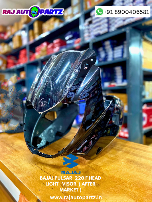 PULSAR  220F  HEAD LIGHT VISOR  BLACK COLOUR  ( AFTER MARKET )