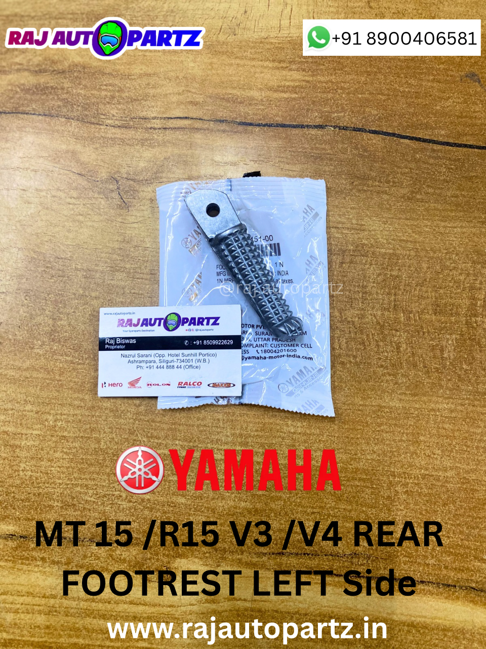 MT 15 /R15 V3/V4  REAR  FOOTREST LEFT SIDE