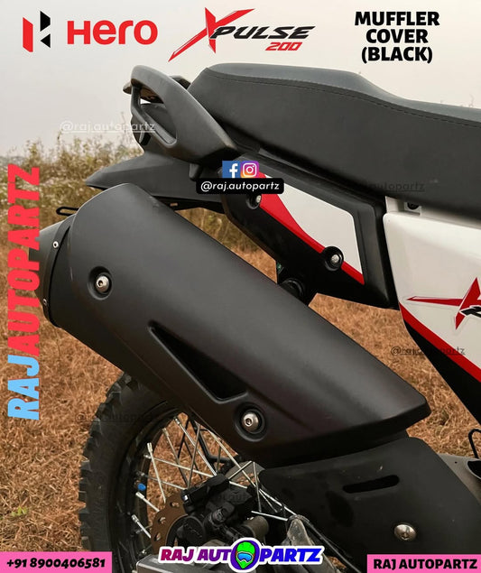 HERO XPULSE 200 MUFFLER COVER ( BLACK )