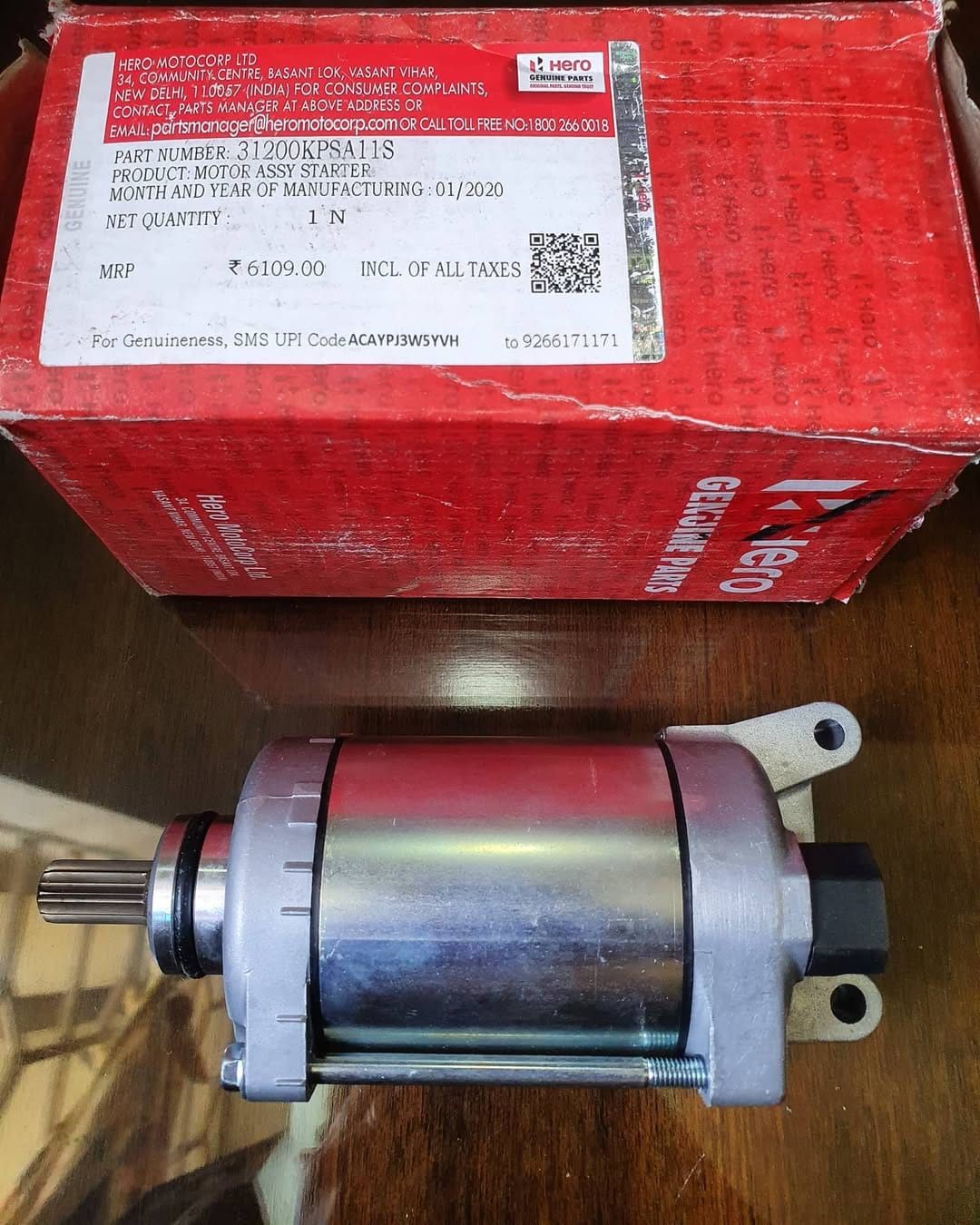 HERO KLARIZMA SELF STARTER MOTOR